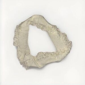 Scarfand Co. Ivory Open Knit Infinity Scarf with Boho Fringe Tassels